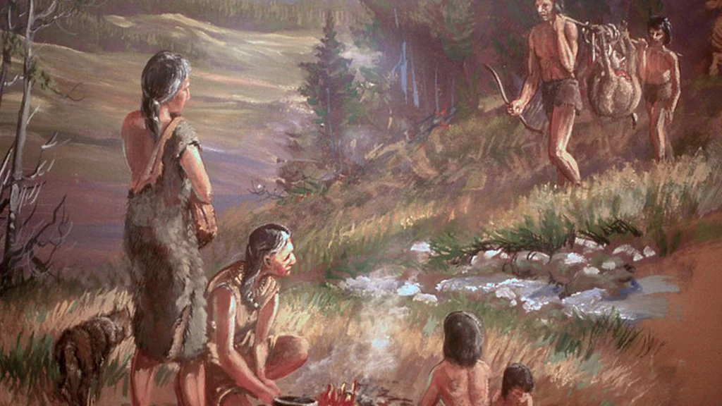 Illustration of early human settlement