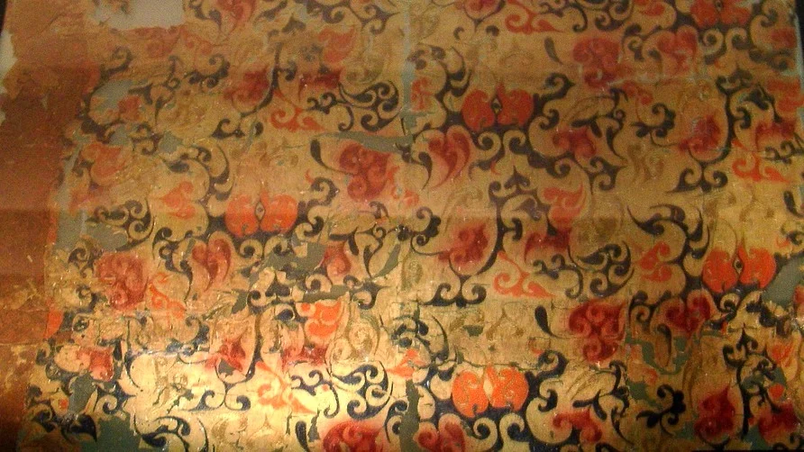 Woven silk textile found in a tomb from the western Han dynasty (2nd century BCE)