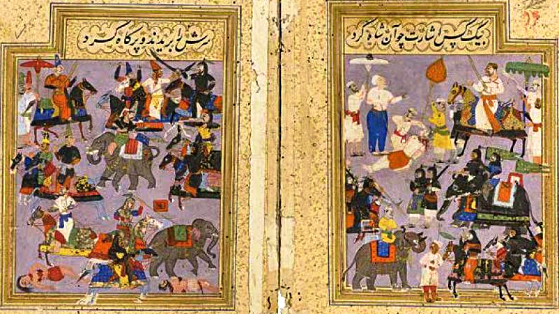 Painting depicting battle of Talikota