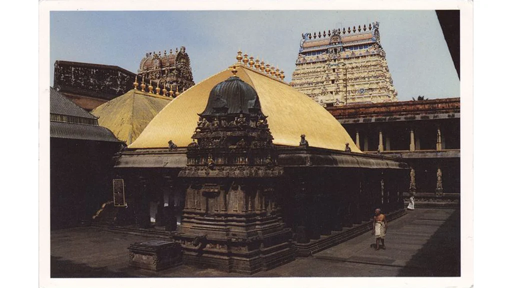 Gilded roof at Chidambaram temple
