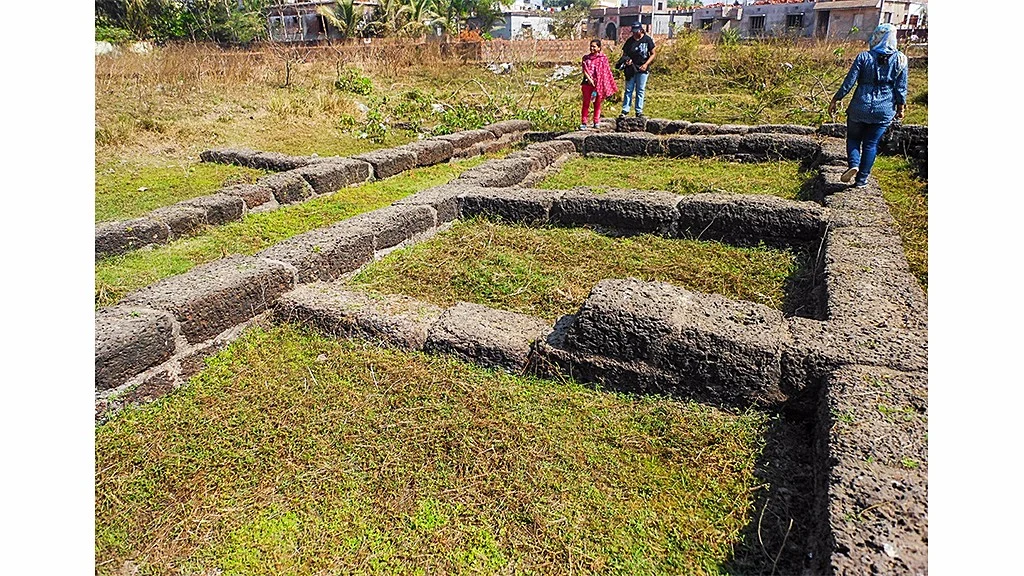 Remains of the excavation at Sisupalgarh 