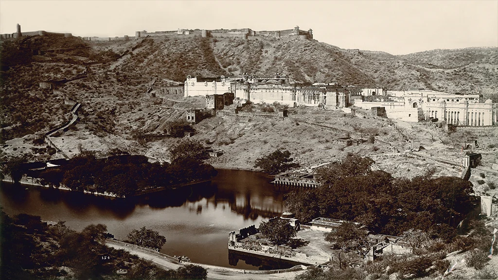 Amber Fort and surroundings by Govindram Oodeyram circa 1880 CE