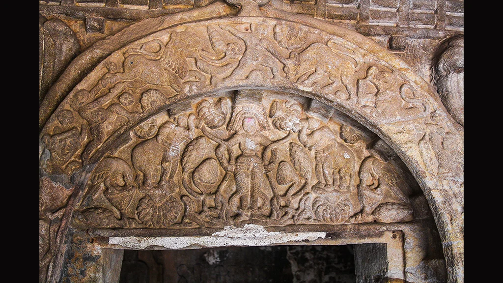 Panel of Gaja-Lakshmi in Ananta Gumpha