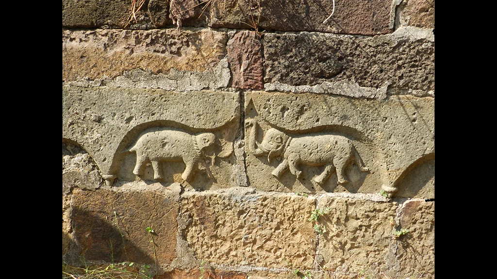 The Maratha’s placed these engravings of dancing elephants as victory symbols all in the Fort