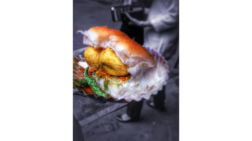 The popular <i>vada pav</i>