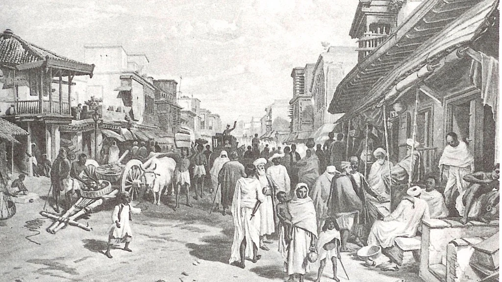 <i>Baazar</i> at Sutanuti in the 17th century
