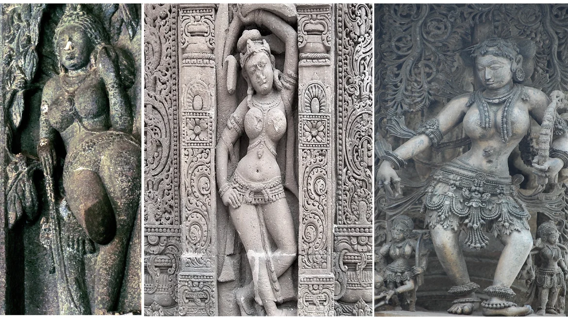 Sculptures of Yakshis 