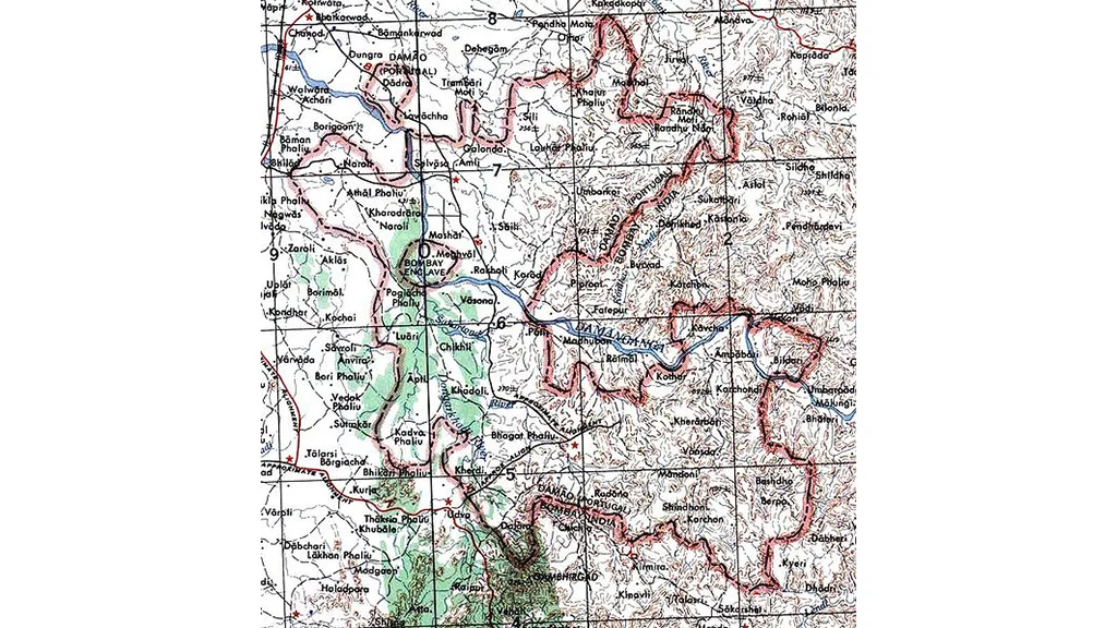 Map of Dadra and Nagar Haveli from 1956