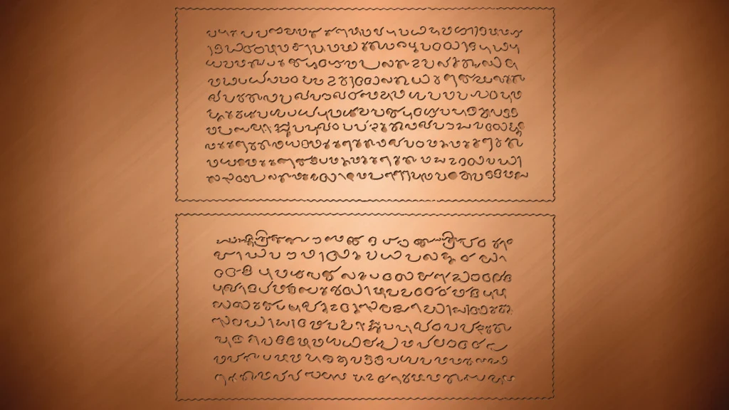 Inscription found on copper plates