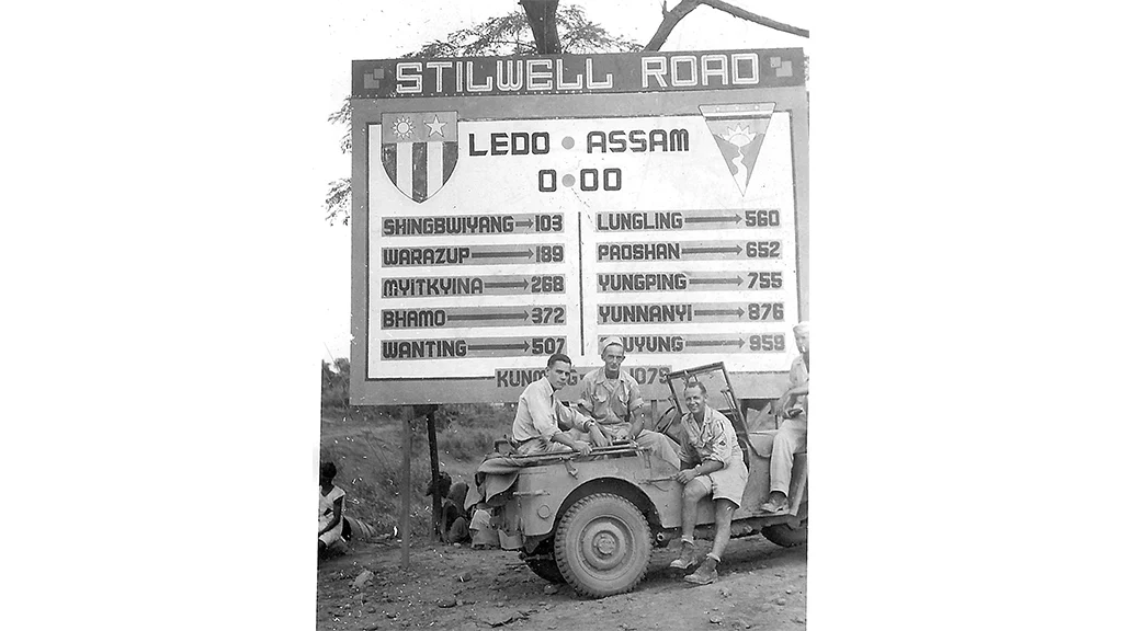 Original signpost for the Stilwell Road
