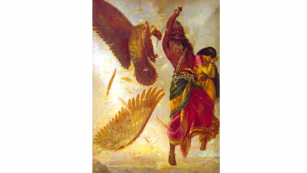 Painting of abduction of Sita from Panchavati