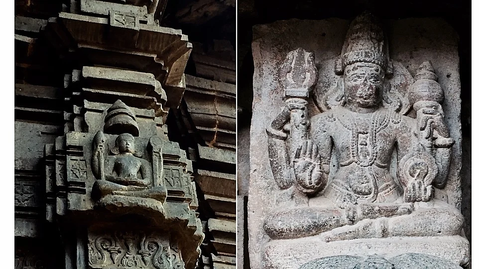 Buddha (L), Ardhanareshwar (R)