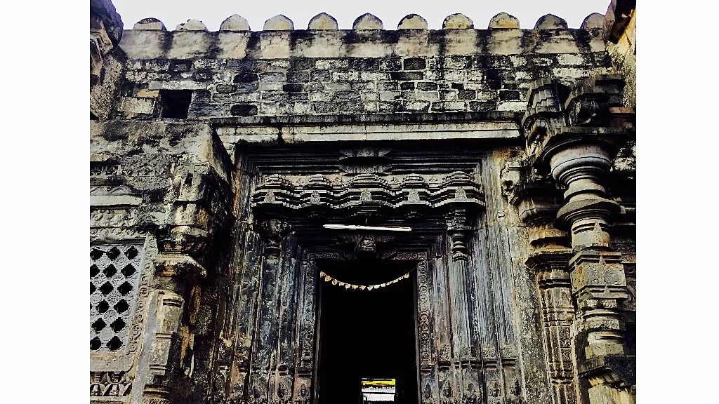 The south-facing door of the Sabhagriha