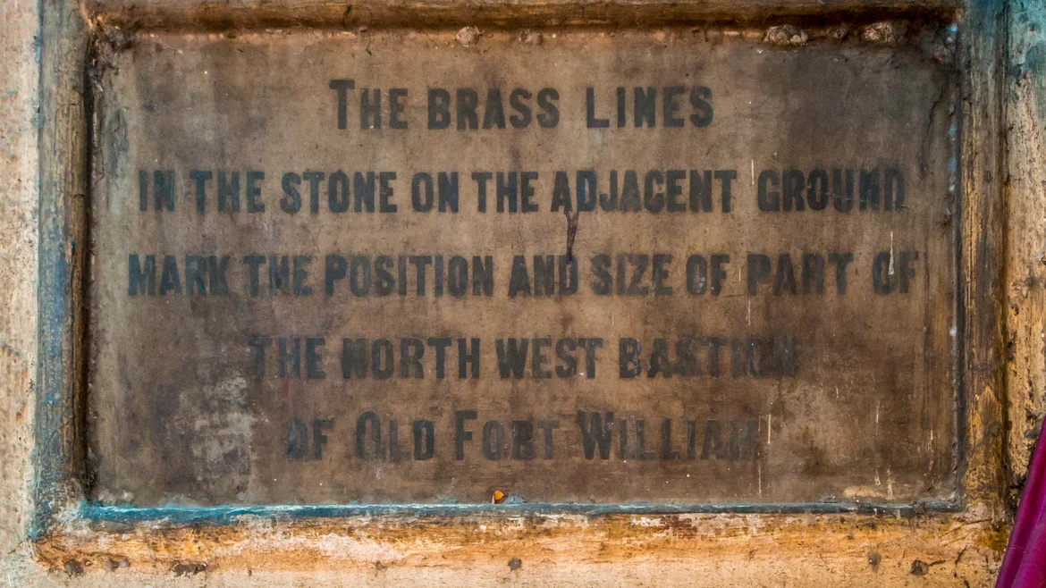The north western plaque of Fort William