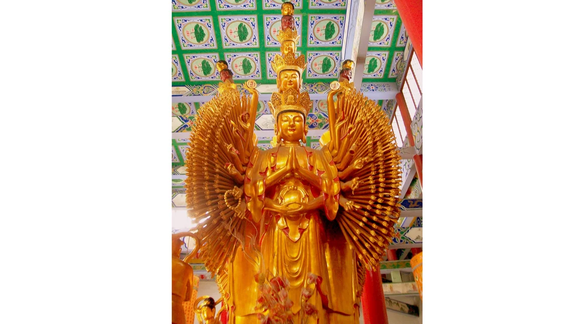 Sclupture of eleven-headed and thousand armed Avalokitesvara, China