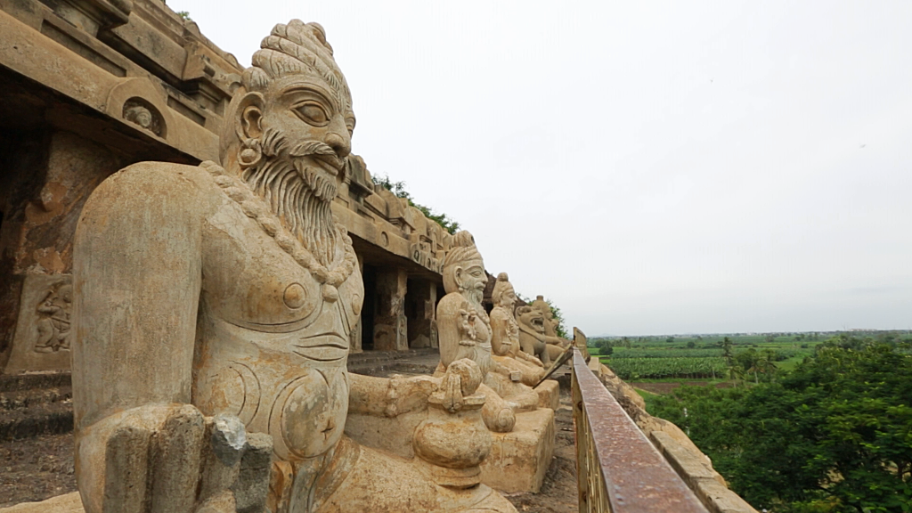 Exquisite sculptures at Undavalli caves 