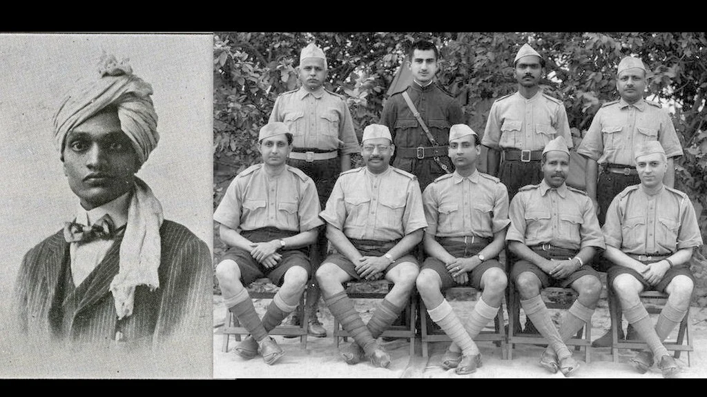 Dr. Hardikar (L), Pandit Nehru with Hindustani Seva Dal volunteers (R)