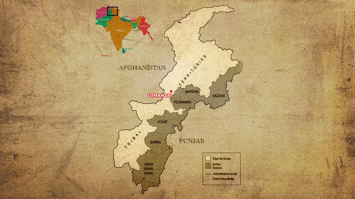 Map of North-West frontier province 