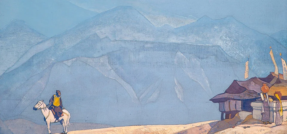 Majolica Frieze Northern Life by Nicholas Roerich 