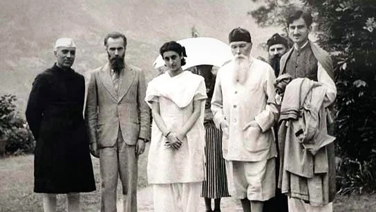 Jawaharlal Nehru, Indira Gandhi with Nicholas Roerich