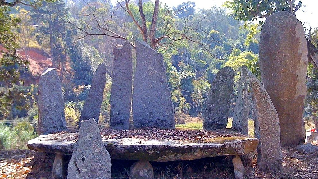 Nartiang megaliths consist of dolmens (flat stones in horizontal position)