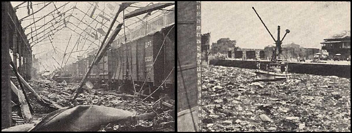 Aftermath of the explosion at the harbor