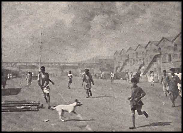 People running for safety after the explosion