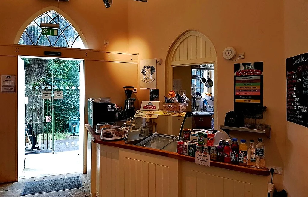 View of the ground floor cafe in Severndroog Castle
