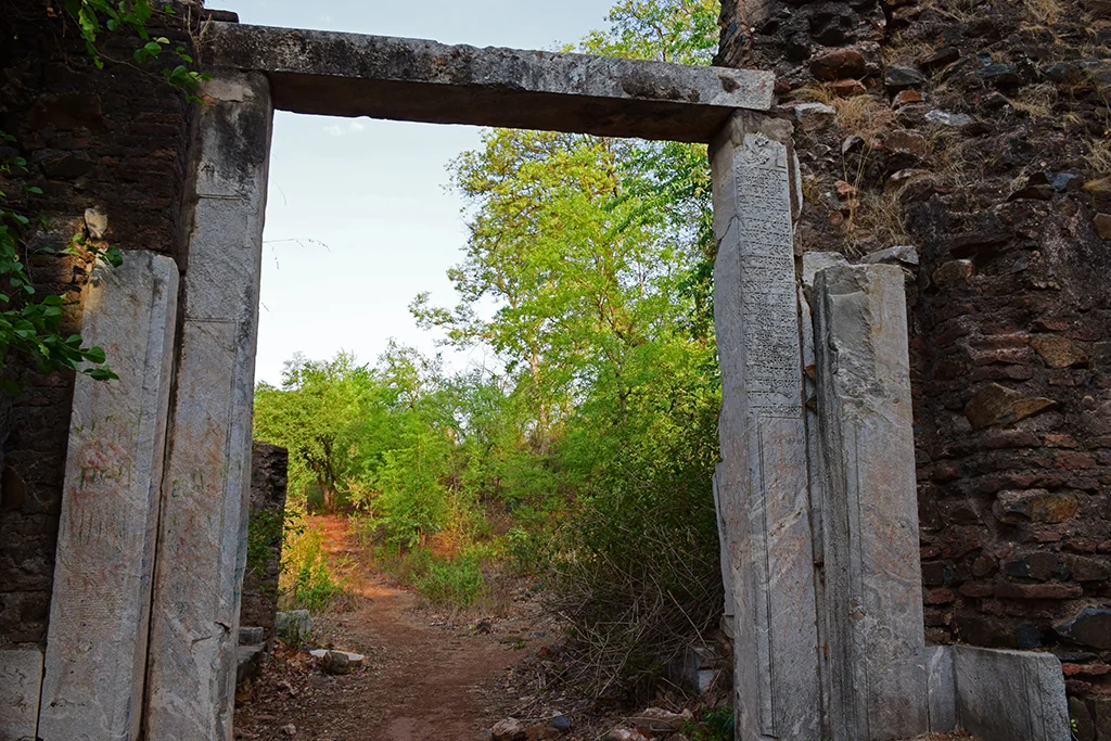 Gate with Devanagari Writing in New Fort