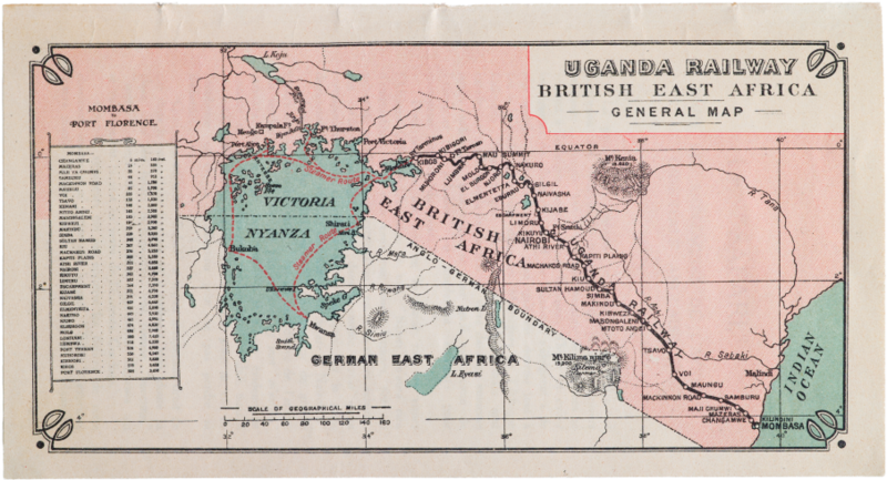 Map of Kenya-Uganda Railway Line 
