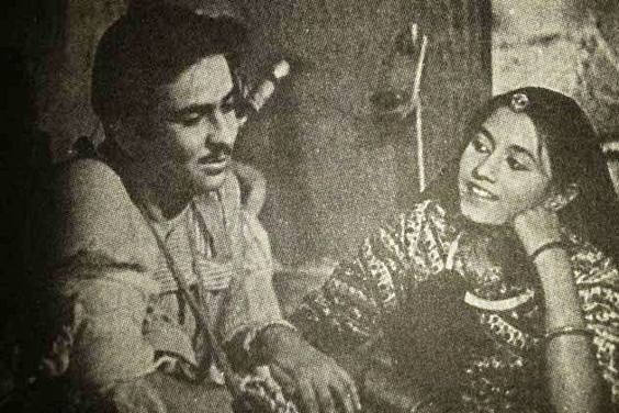 Raj Kapoor and Madhubala in a still from <i>Neel Kamal </i>(1947)