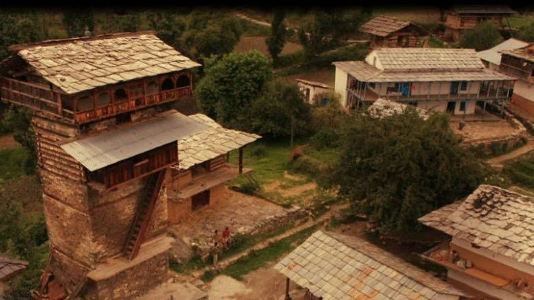 Chaini Village Chowk from atop Chaini Kothi
