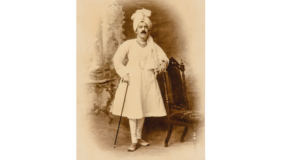 Mir Osman Ali Khan on his coronation day
