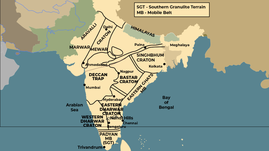 The Geological Map of India 