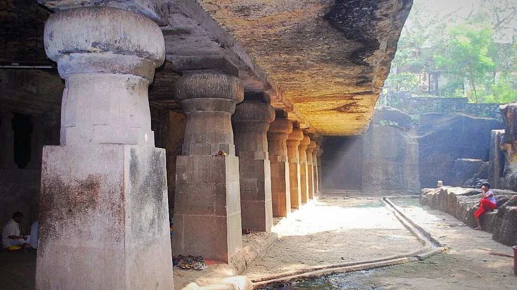 The front of the caves