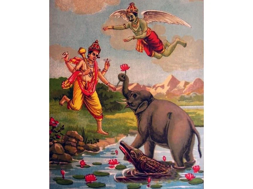 Representation of Gajendra Moksha