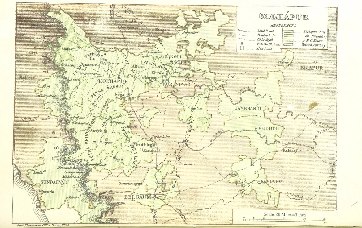Map of the Kolhapur State