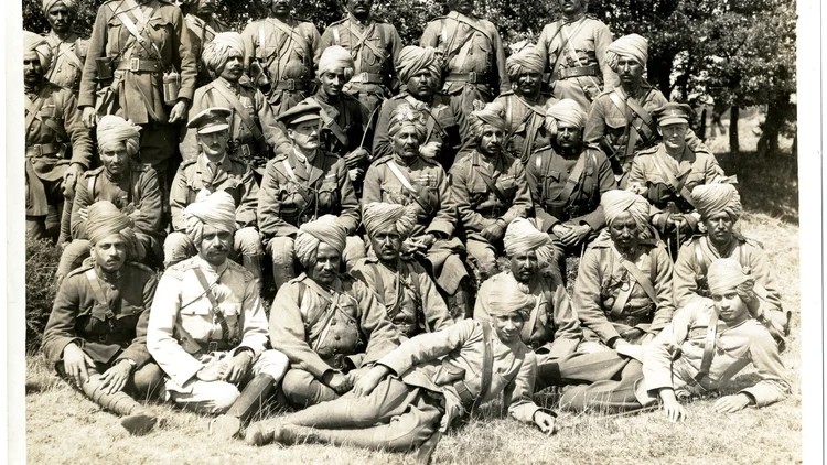 Officers of the Jodhpur Lancers serving in France, 1915
