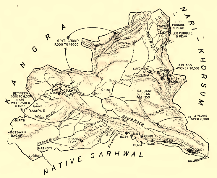 Map showing state of Bushahr