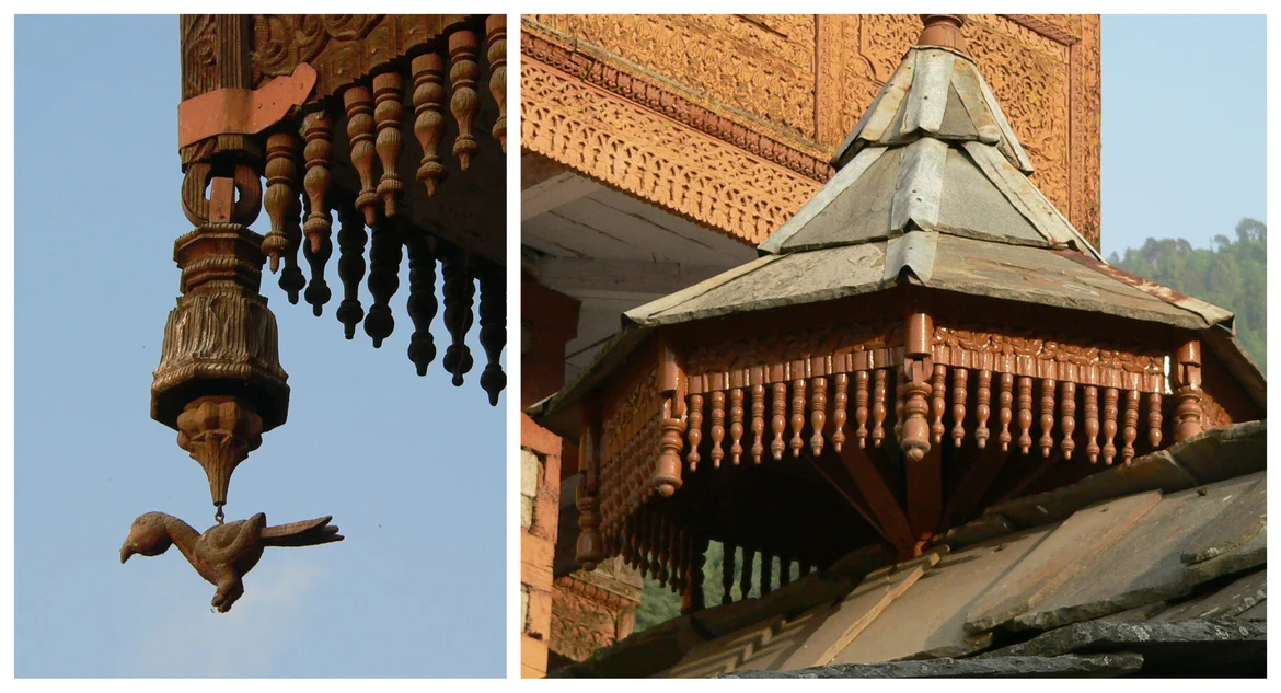Ornately carved wind chimes
