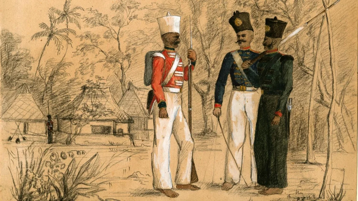 Members part of a Nair brigade in the service of the British