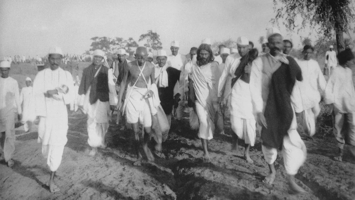 Gandhi during the Salt Satyagraha