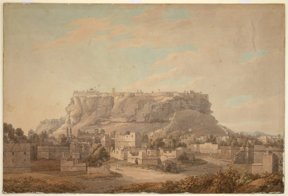 View of Gwalior Fort from the north-west 