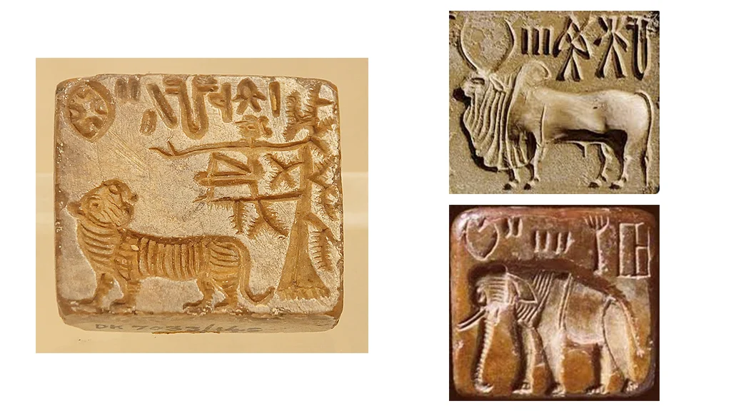 Harappan seals like these were found at Lothal