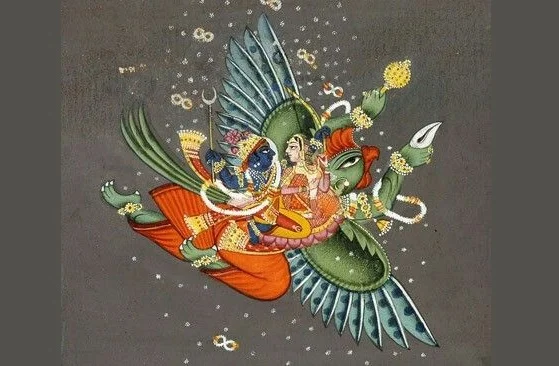 Vishnu & Lakshmi on Garuda, Kota National Museum 