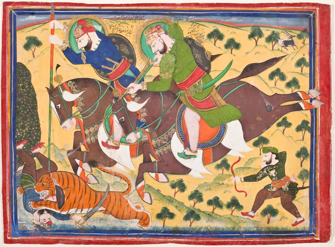 Maharao Ram Singh II of Kota Hunting with Maharao Ram Singh of Bundi