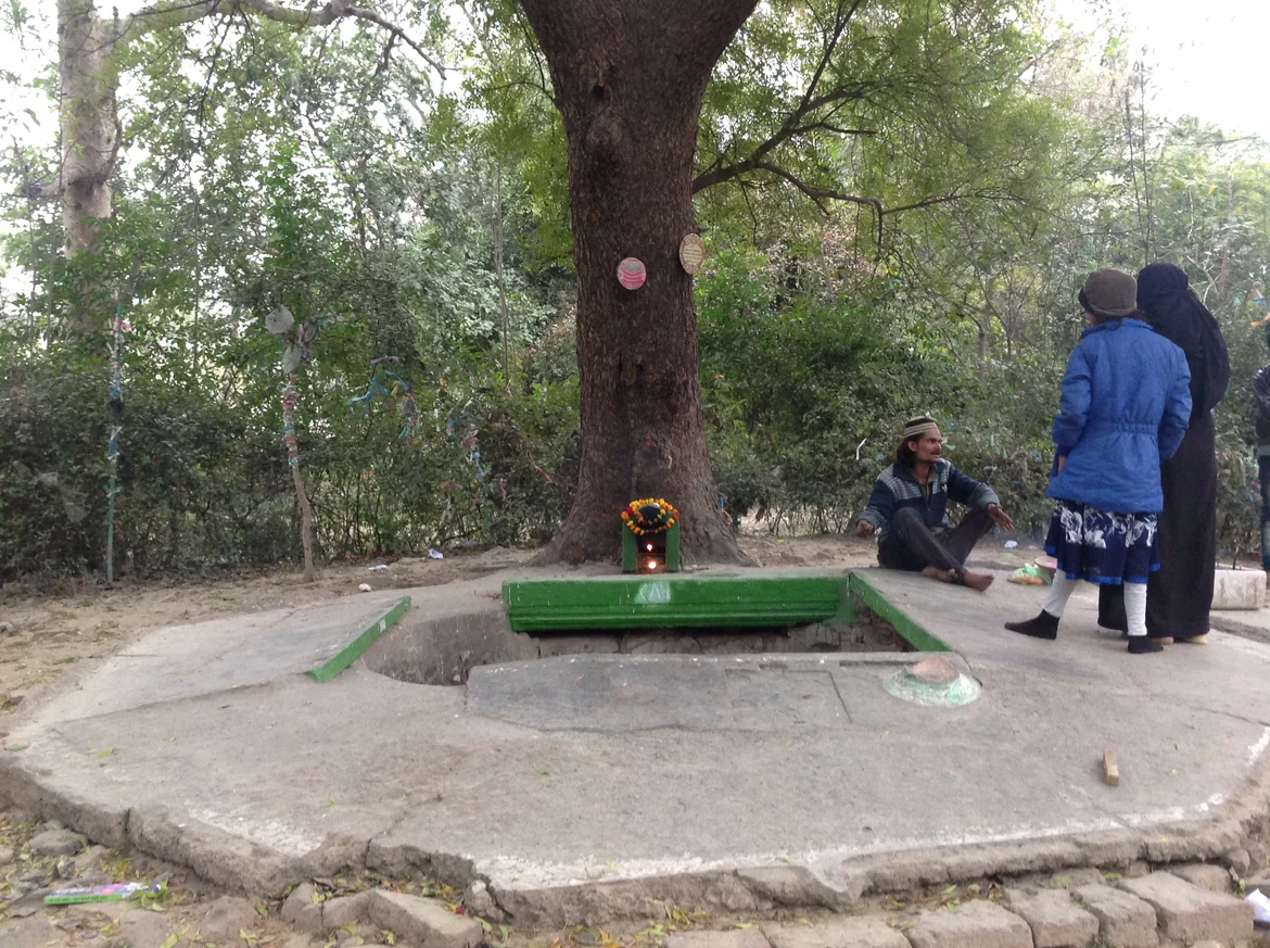 A well grave from the time of the Mughal era as believed by local followers
