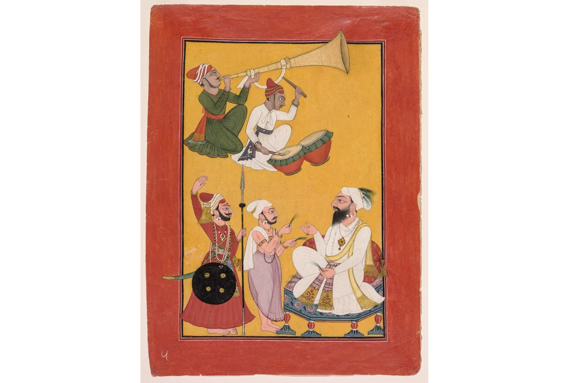 Celebrations of Krishna’s birth from Bhagavata Purana from Mankot