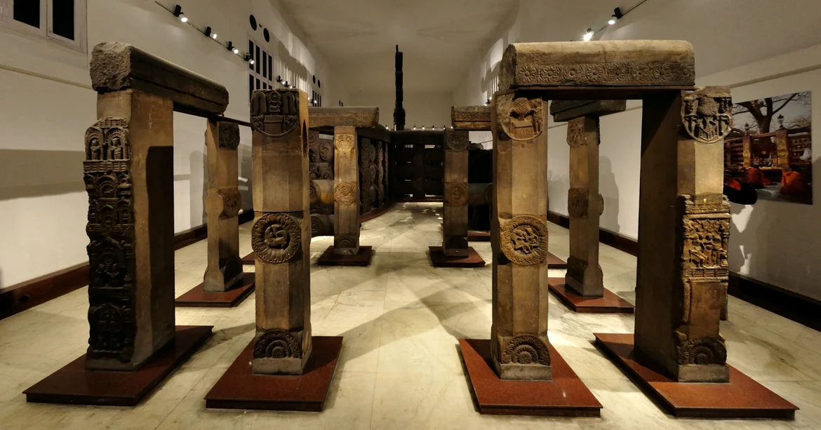 Original railing from Bodh Gaya