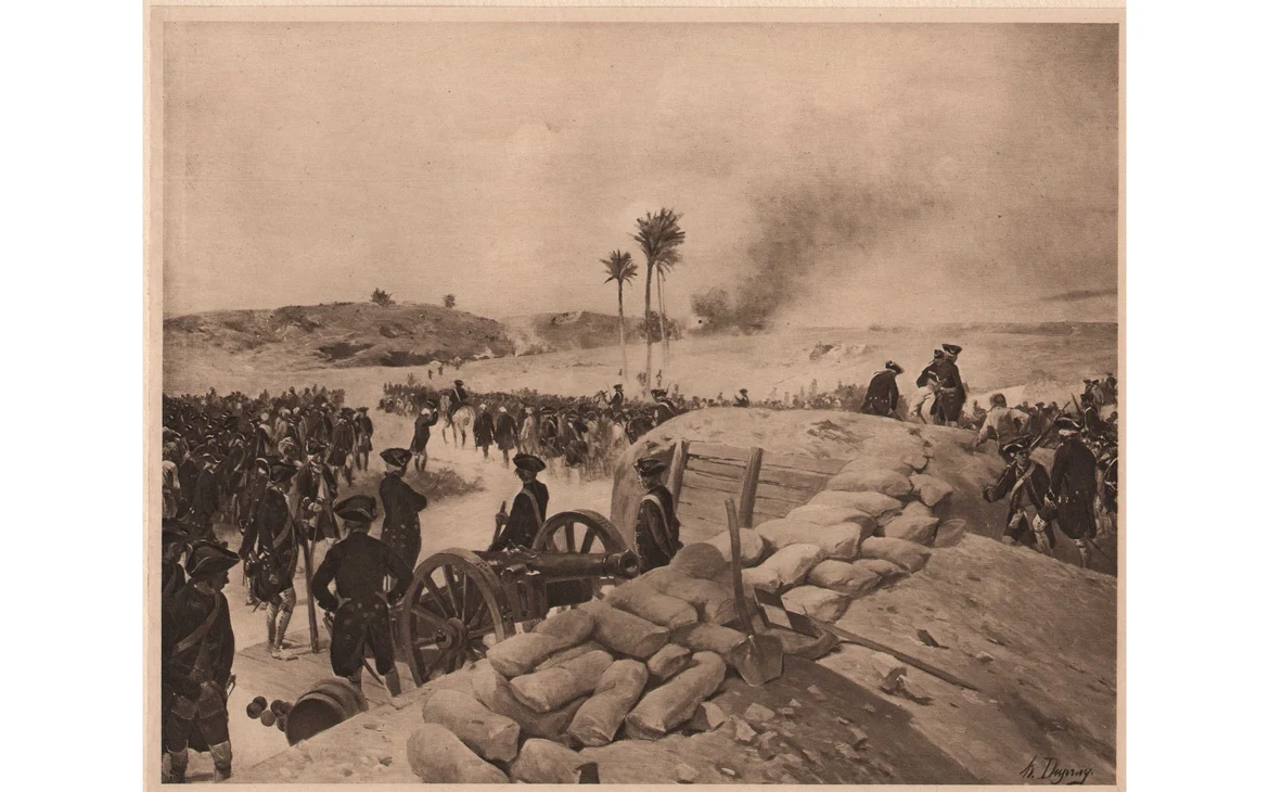 Episode of the siege of Pondicherry by the British army in 1778 